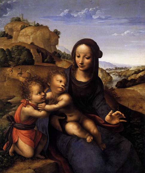 YANEZ DE LA ALMEDINA, Fernando Madonna and Child with Infant St John